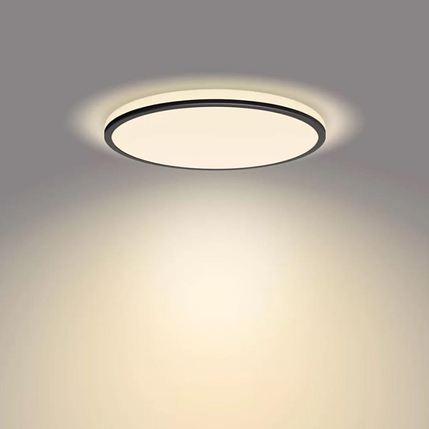 Philips - LED Aptumšojama griestu lampa SCENE SWITCH LED/18W/230V d. 30 cm 2700K melna