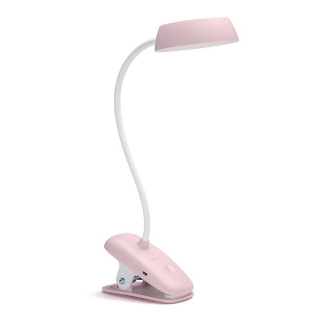 Philips - LED Aptumšojama lampa ar fiksatoru DONUTCLIP LED/3W/5V 1200 mAh CRI 90 rozā