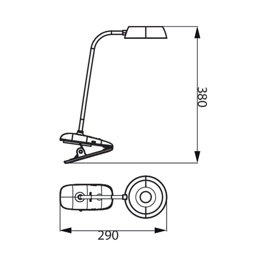 Philips - LED Aptumšojama lampa ar fiksatoru DONUTCLIP LED/3W/5V CRI 90 balta