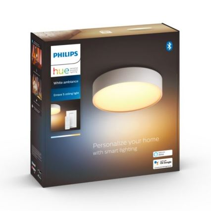 Philips - LED Aptumšojama griestu lampa Hue LED/9,6W/230V 2200–6500K d. 261 mm balta + tālvadības pults