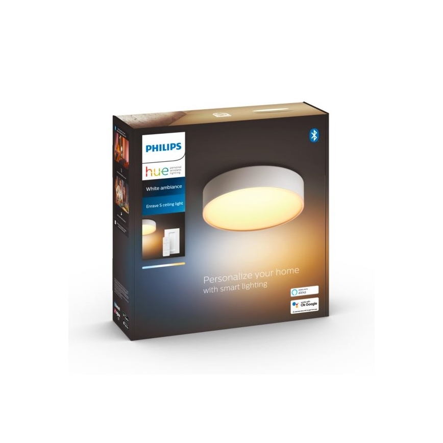 Philips - LED Aptumšojama griestu lampa Hue LED/9,6W/230V 2200–6500K d. 261 mm balta + tālvadības pults