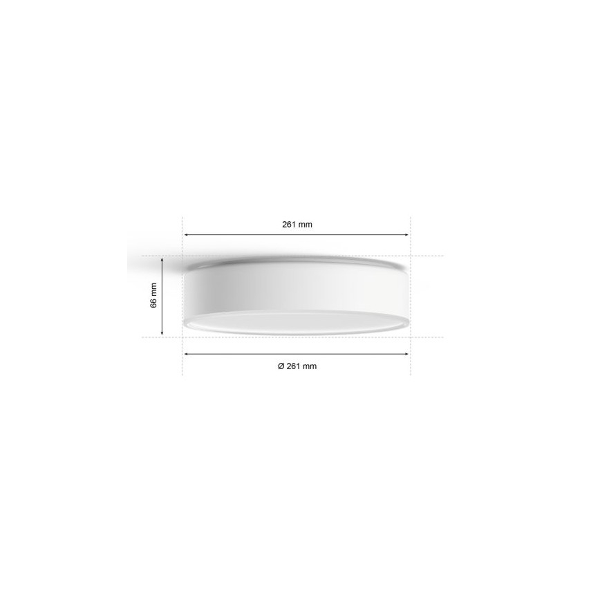 Philips - LED Aptumšojama griestu lampa Hue LED/9,6W/230V 2200–6500K d. 261 mm balta + tālvadības pults