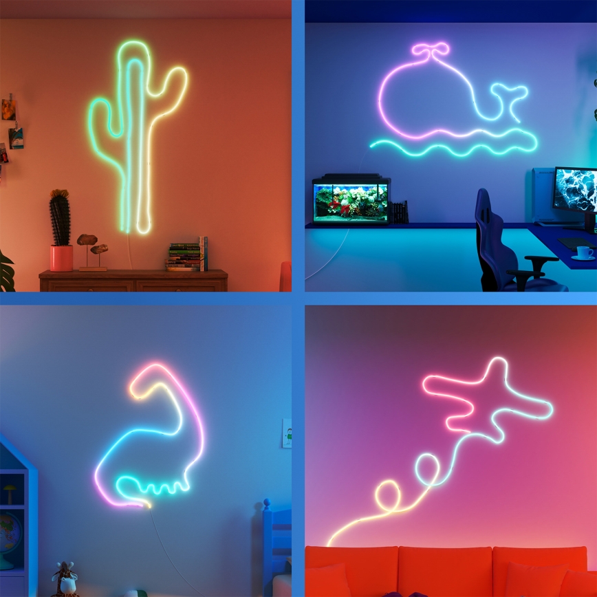 Philips - LED RGBIC regulējamā lente SMART NEON FLEX 10m LED/45W/230V 2700-6500K Wi-Fi