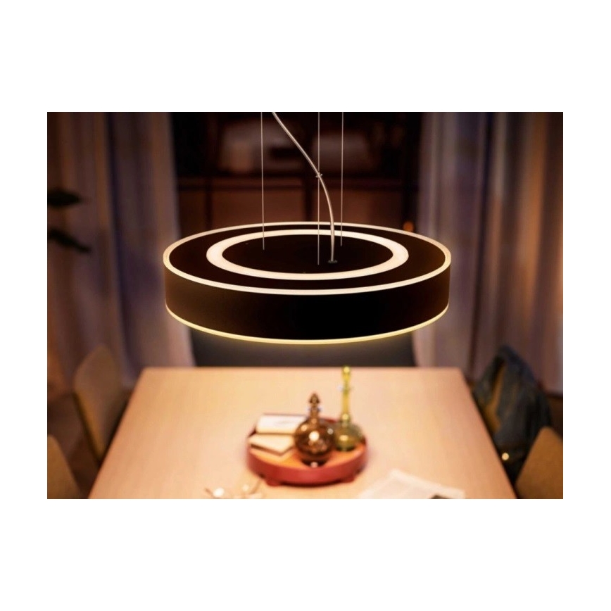Philips - LED Aptumšojama lustra ar auklu Hue ENRAVE LED/33,5W/230V 2200-6500K melna