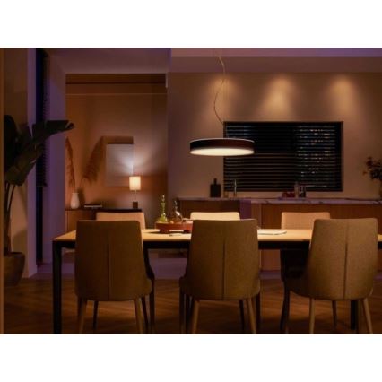 Philips - LED Aptumšojama lustra ar auklu Hue ENRAVE LED/33,5W/230V 2200-6500K melna