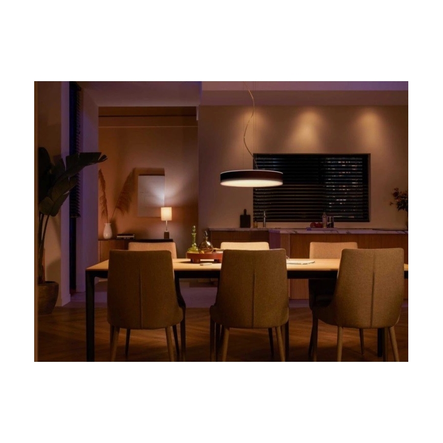 Philips - LED Aptumšojama lustra ar auklu Hue ENRAVE LED/33,5W/230V 2200-6500K melna