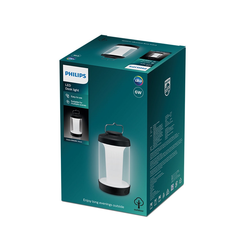Philips - LED Aptumšojama pārnēsājama lampa CICERO LED/6W/5V IP54