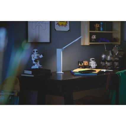 Philips - LED Aptumšojama skārienvadāma galda lampa AMBER LED/5W/5V 1800 mAh balta