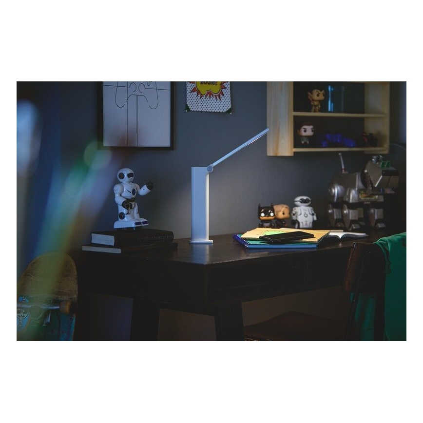 Philips - LED Aptumšojama skārienvadāma galda lampa AMBER LED/5W/5V 1800 mAh balta