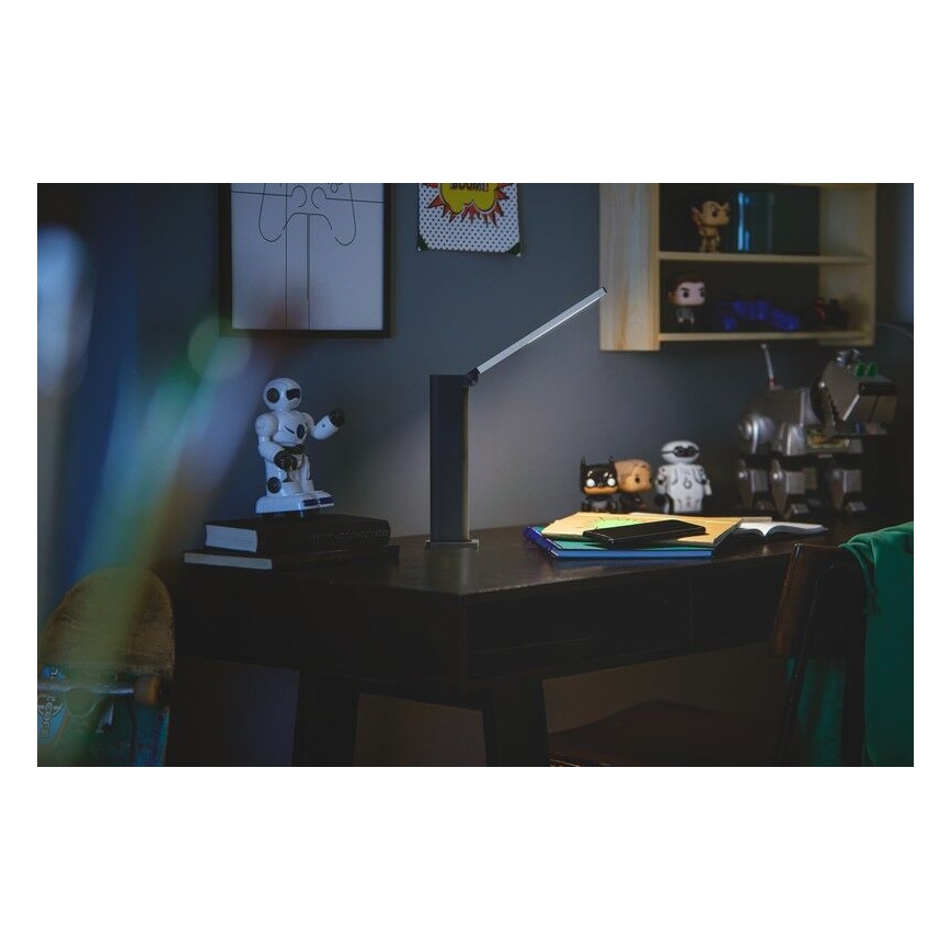 Philips - LED Aptumšojama skārienvadāma galda lampa AMBER LED/5W/5V melna