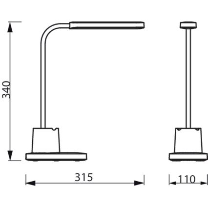 Philips - LED Aptumšojama skārienvadāma galda lampa BUCKET LED/7W/5V 3000/4000/5700K CRI 90