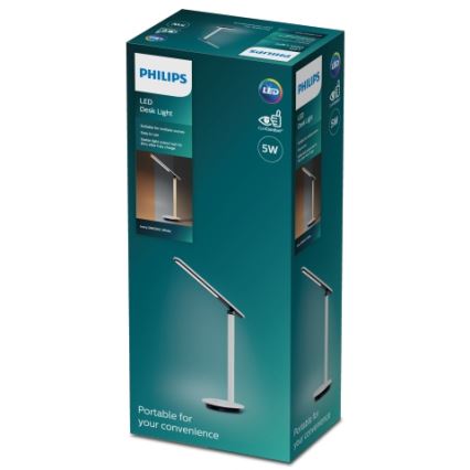 Philips - LED Aptumšojama skārienvadāma galda lampa ROCK LED/5W/5V 1800 mAh
