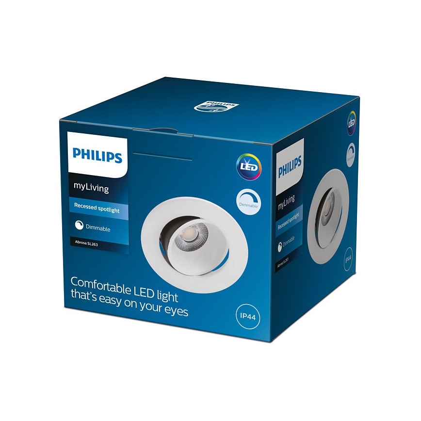 Philips - LED Aptumšojama iegremdējama vannas istabas lampa ABROSA 1xLED/9W/230V IP44