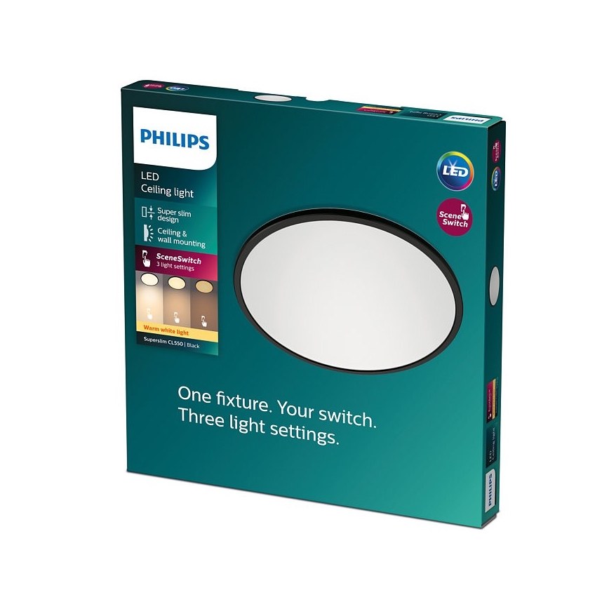 Philips - LED Aptumšojams griestu apgaismojums SUPERSLIM CL550 LED/15W/230V