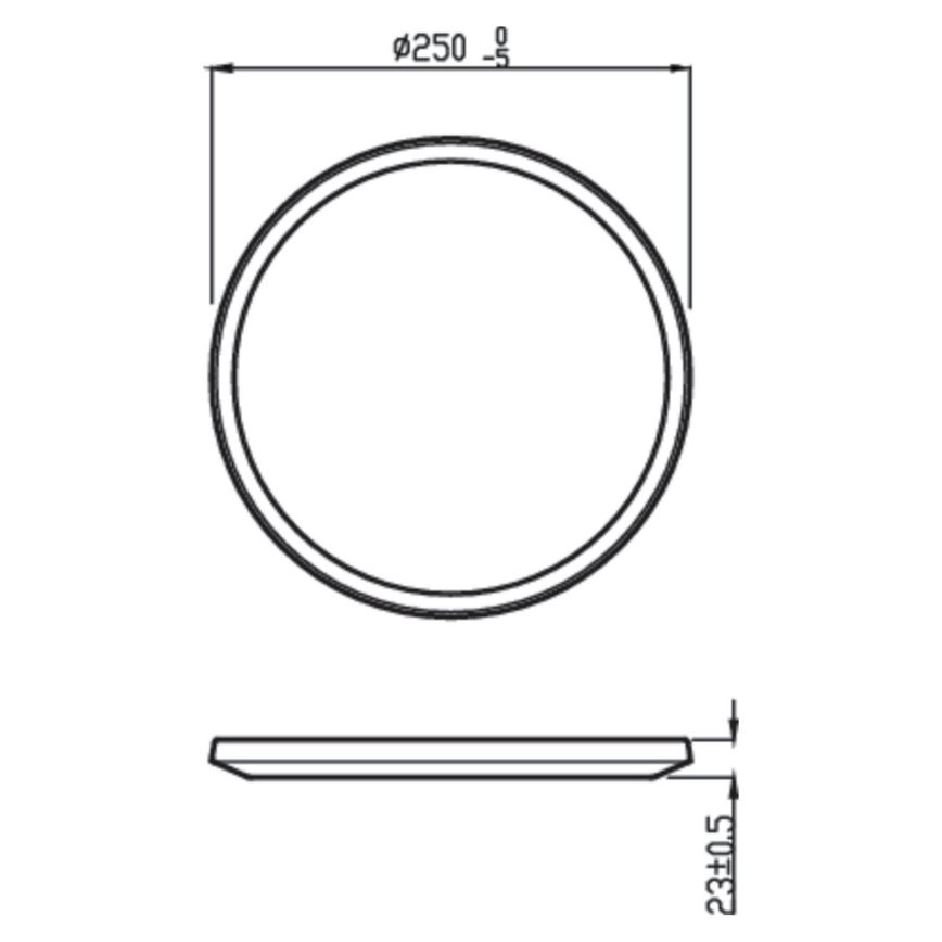 Philips - LED Aptumšojams griestu apgaismojums SUPERSLIM CL550 LED/15W/230V