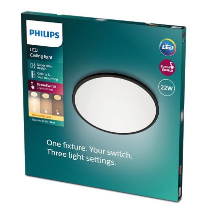 Philips - LED Aptumšojams griestu apgaismojums SCENE SWITCH LED/22W/230V