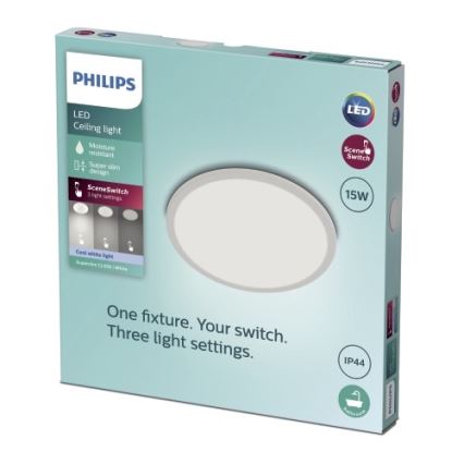 Philips - LED Aptumšojams griestu gaismeklis SCENE SWITCH LED/15W/230V IP44 4000K