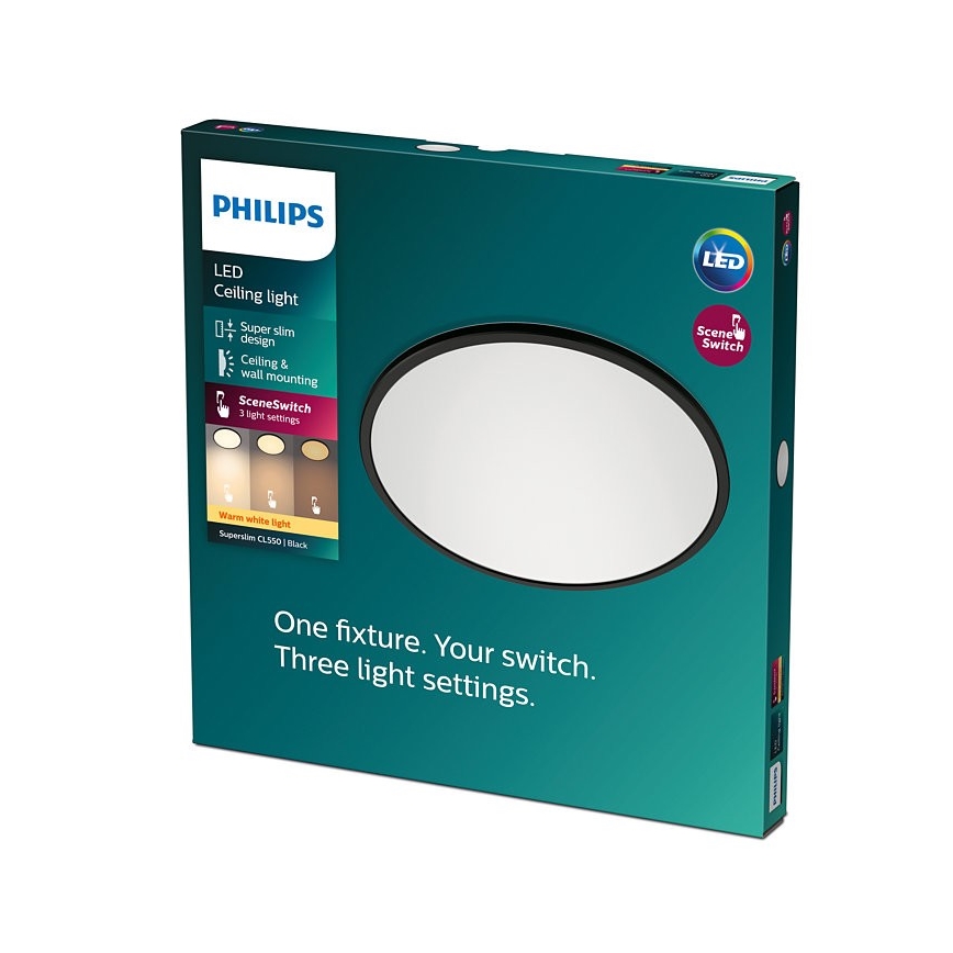 Philips - LED Aptumšojams griestu gaismeklis SCENE SWITCH LED/18W/230V