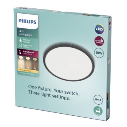 Philips - LED Aptumšojams griestu gaismeklis SCENE SWITCH LED/18W/230V IP44 2700K