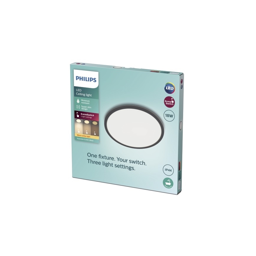 Philips - LED Aptumšojams griestu gaismeklis SCENE SWITCH LED/18W/230V IP44 2700K