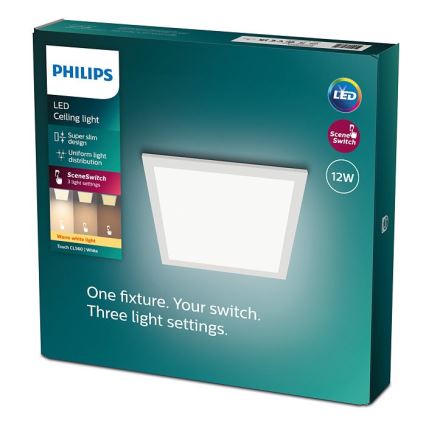 Philips - LED Aptumšojams griestu gaismeklis SCENE SWITCH LED/12W/230V 2700K