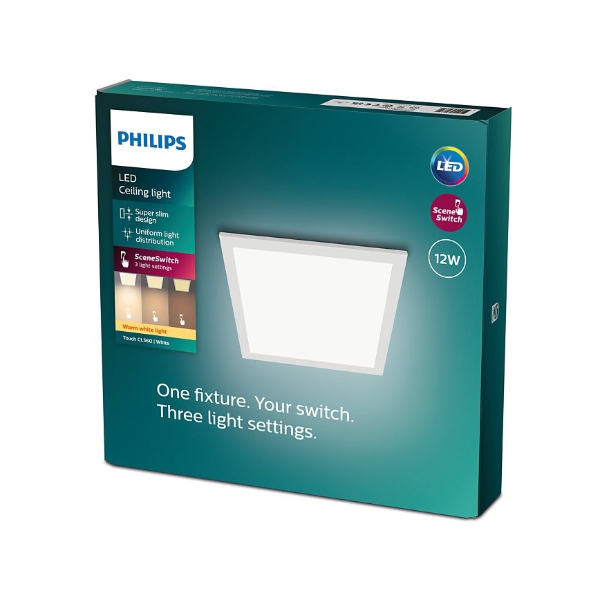 Philips - LED Aptumšojams griestu gaismeklis SCENE SWITCH LED/12W/230V 2700K