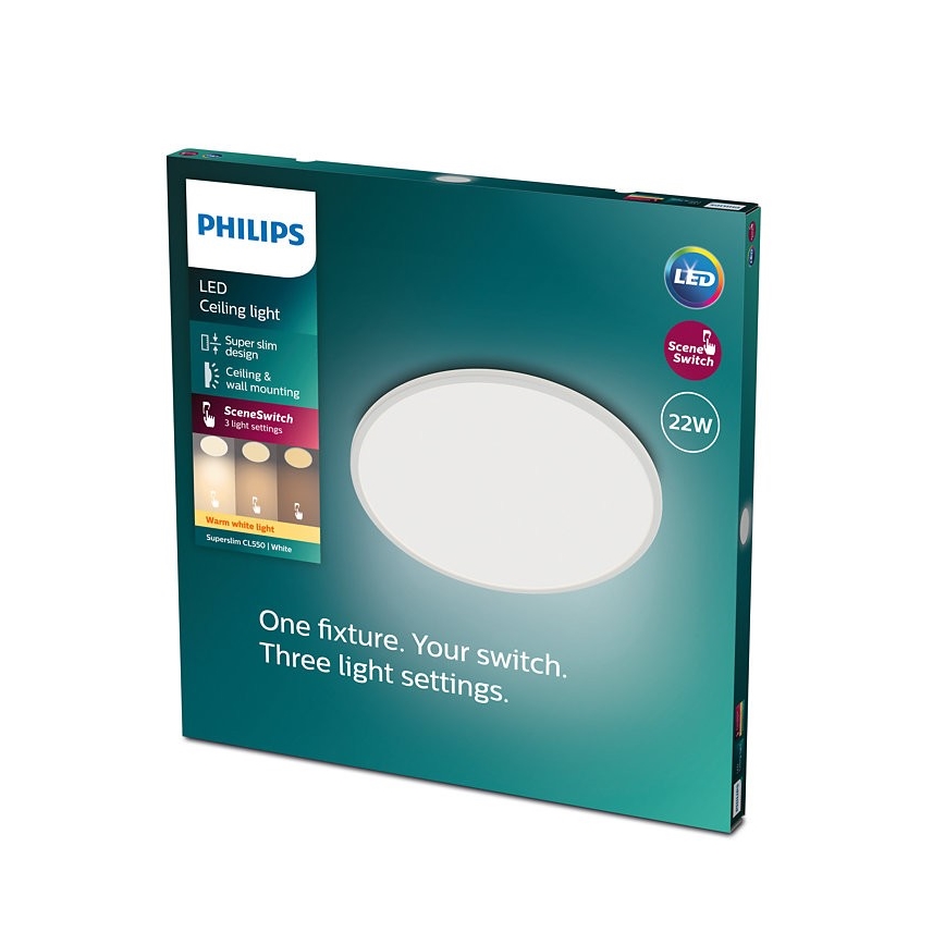 Philips - LED Aptumšojams griestu gaismeklis SCENE SWITCH LED/22W/230V