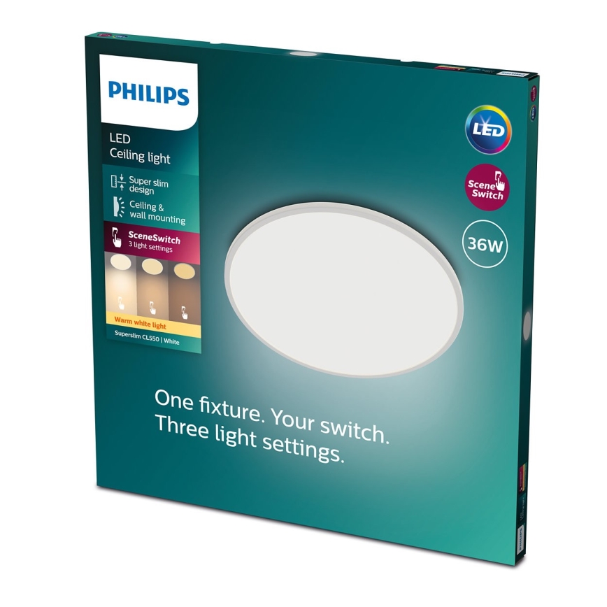 Philips - LED Aptumšojams griestu gaismeklis SCENE SWITCH LED/36W/230V