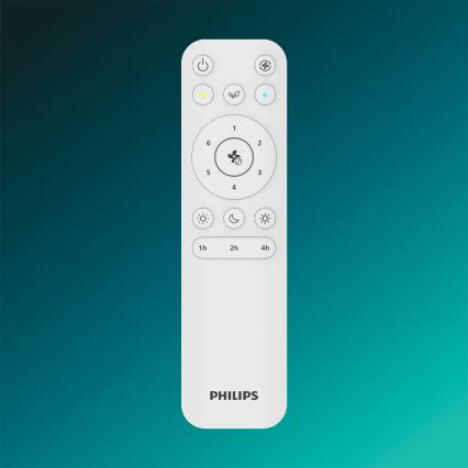 Philips - Griestu ventilators ar LED un regulējamu spilgtumu OLAS LED/24W/230V Ø 106 cm melns/brūns + tālvadības pults