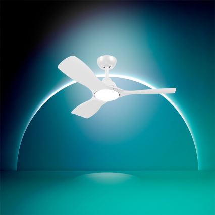Philips - LED aptumšojams griestu ventilators OLAS LED/24W/230V Ø 106 cm balts + tālvadības pults