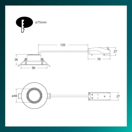 Philips - regulējams iebūvējamais LED griestu gaismeklis CILANTRO LED/5W/230V 4000K balts