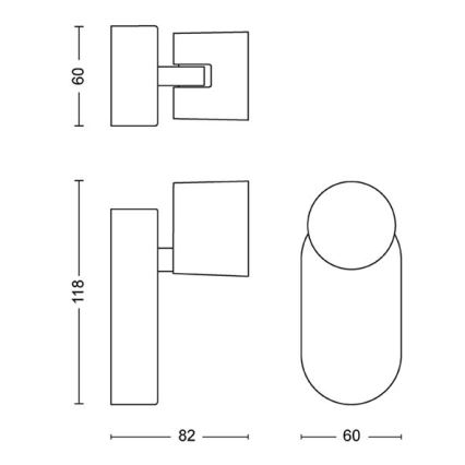 Philips - LED Aptumšojams sienas starmetis LED/4,5W/230V