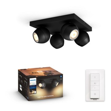 Philips - LED Aptumšojams starmetis Hue BUCKRAM 4xGU10/5W/230V + tālvadības pults