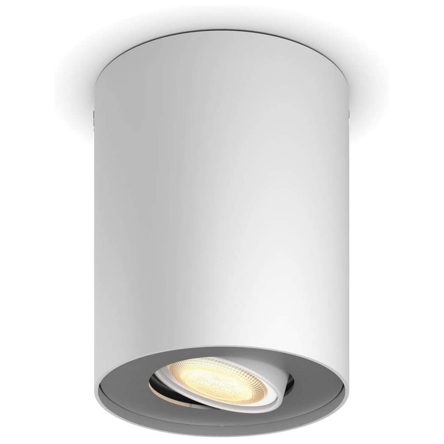Philips - LED Aptumšojams starmetis Hue PILLAR 1xGU10/4,2W/230V 2200-6500K + tālvadības pults balta