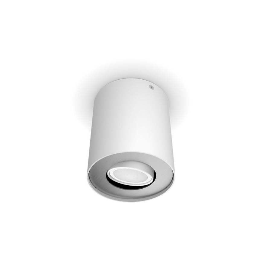 Philips - LED Aptumšojams starmetis Hue PILLAR 1xGU10/4,2W/230V 2200-6500K + tālvadības pults balta