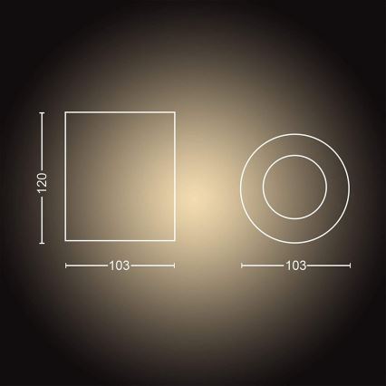 Philips - LED Aptumšojams starmetis Hue PILLAR 1xGU10/4,2W/230V 2200-6500K + tālvadības pults balta