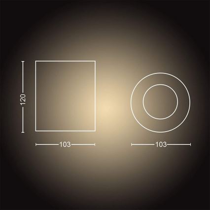 Philips - LED Aptumšojams starmetis Hue PILLAR 1xGU10/4,2W/230V 2200-6500K + tālvadības pults melna