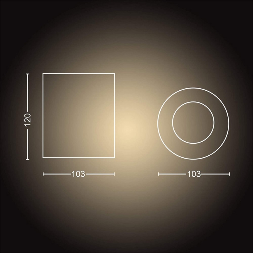 Philips - LED Aptumšojams starmetis Hue PILLAR 1xGU10/4,2W/230V 2200-6500K + tālvadības pults melna