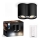 Philips - LED Aptumšojams starmetis Hue PILLAR 2xGU10/4,2W/230V 2200-6500K + tālvadības pults melna