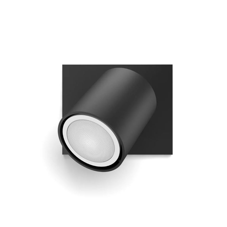 Philips - LED Aptumšojams starmetis Hue RUNNER 1xGU10/4,2W/230V 2200-6500K + tālvadības pults melna