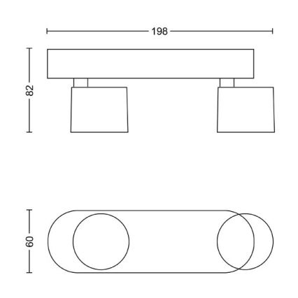 Philips - LED Aptumšojams starmetis 2xLED/4,5W/230V