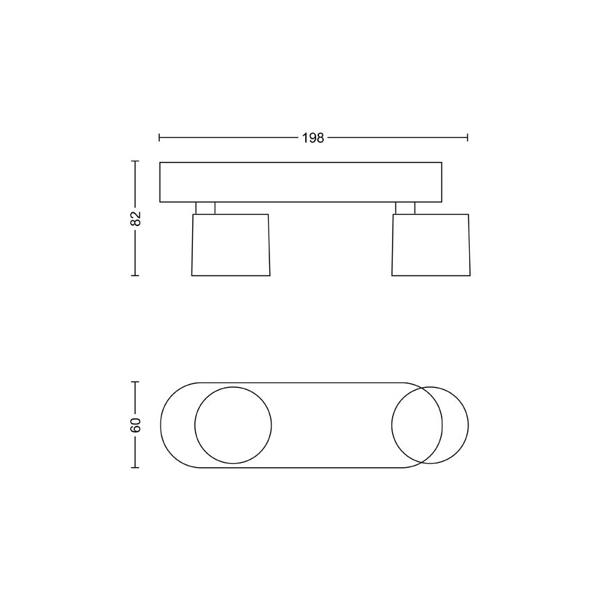 Philips - LED Aptumšojams starmetis 2xLED/4,5W/230V