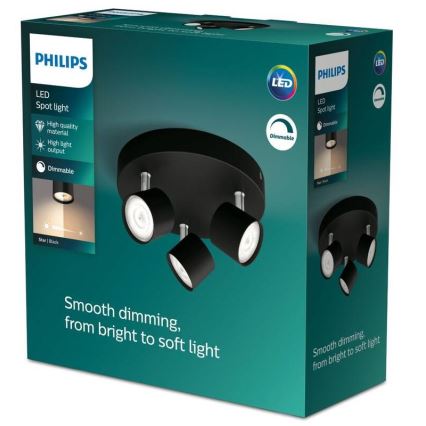 Philips - LED Aptumšojams starmetis 3xLED/4,5W/230V