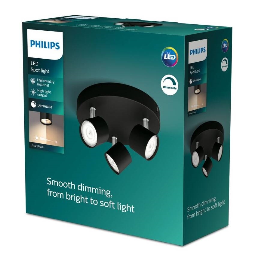 Philips - LED Aptumšojams starmetis 3xLED/4,5W/230V