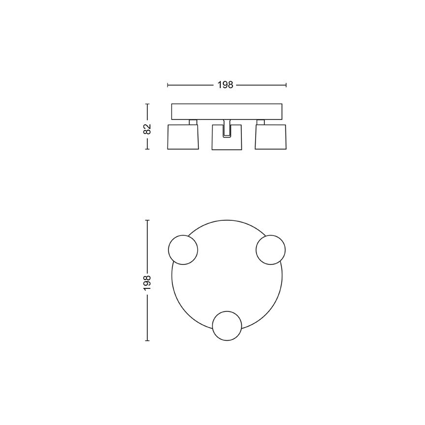 Philips - LED Aptumšojams starmetis 3xLED/4,5W/230V