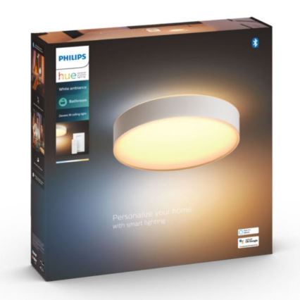 Philips - LED Aptumšojams vannas istabas gaismeklis Hue DEVERE LED/19,2W/230V IP44 d. 381 mm 2200-6500K + tālvadības pults