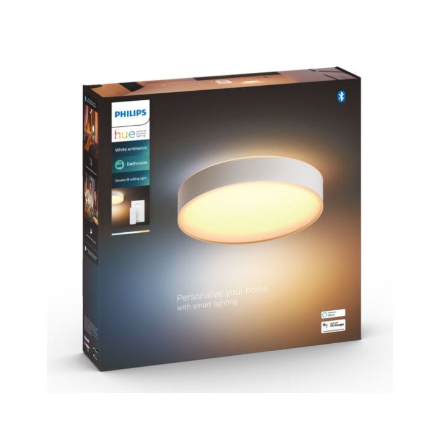 Philips - LED Aptumšojams vannas istabas gaismeklis Hue DEVERE LED/19,2W/230V IP44 d. 381 mm 2200-6500K + tālvadības pults