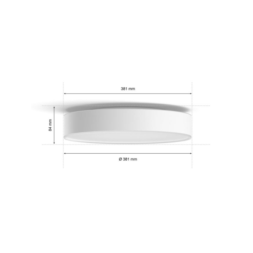 Philips - LED Aptumšojams vannas istabas gaismeklis Hue DEVERE LED/19,2W/230V IP44 d. 381 mm 2200-6500K + tālvadības pults