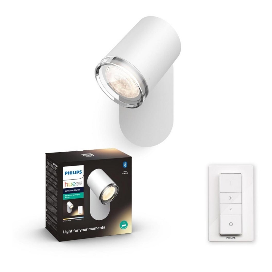 Philips - LED Aptumšojams vannas istabas sienas gaismeklis Hue ADORE 1xGU10/5W/230V IP44 + TP