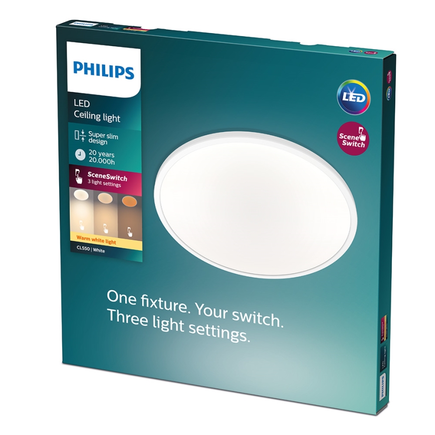 Philips - LED ar regulējamu spilgtumu griestu gaismeklis CLEAR LED/18W/230V 2700K